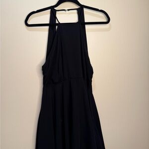 Elegant Black Halter Dress